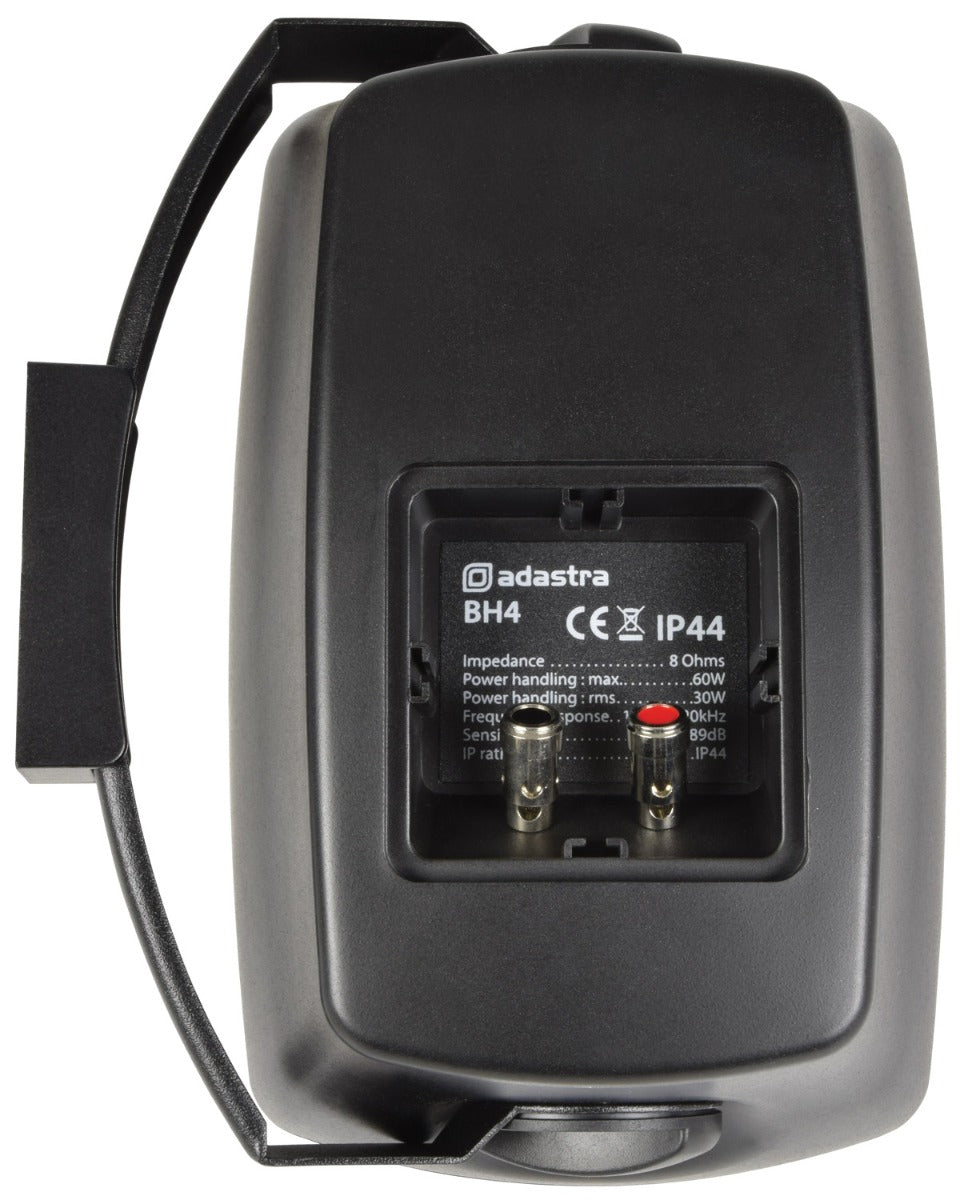 Zestaw głośników Adastra BH4 w kolorze czarnym, 60 W, do użytku wewnątrz i na zewnątrz, 4-calowy głośnik niskotonowy – zdjęcie 4