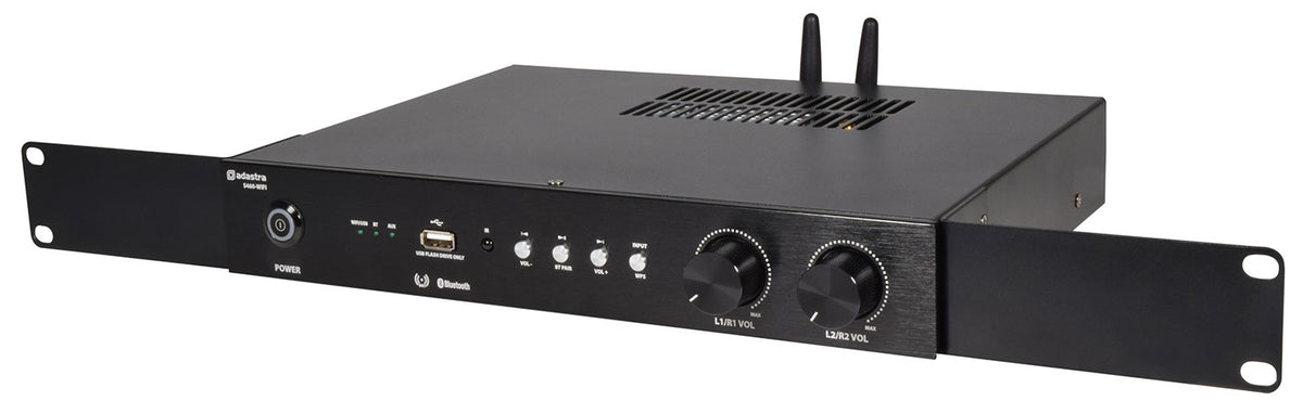 Wzmacniacz Adastra S460-WIFI i LAN do strumieniowego przesyłania Internetu, 2-strefowy, 4x60W – zdjęcie 4