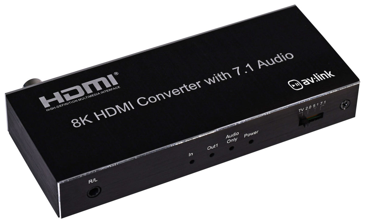 AV:Link do ekstraktora audio HDMI 8K