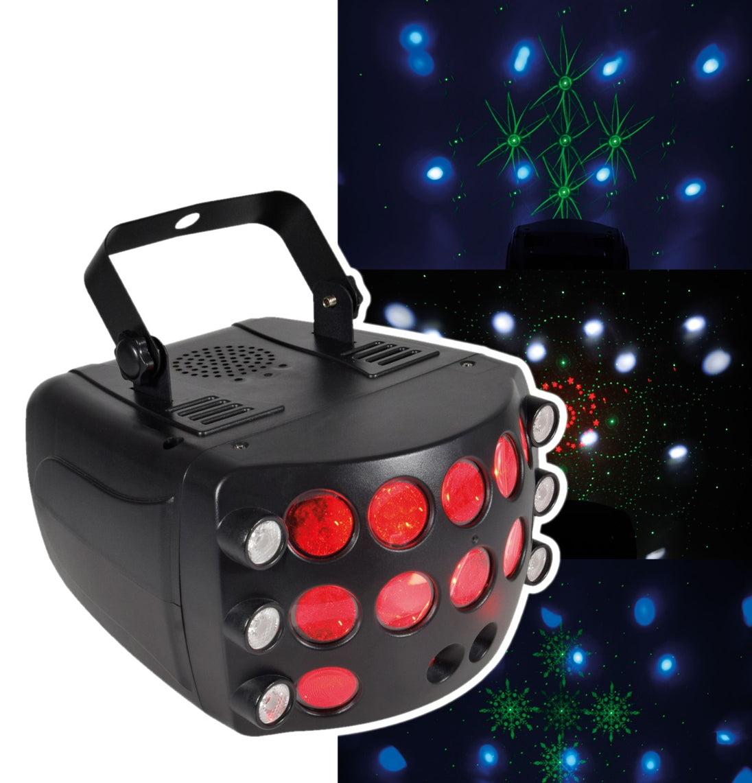 Efekt motyla QTX: 3 w 1 – efekt świetlny LED i laserowy