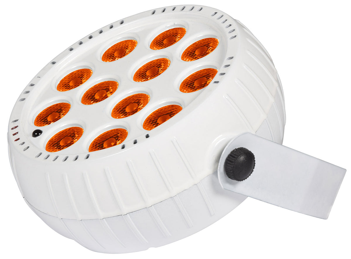 Qtx USB Biały akumulatorowy mini reflektor LED PAR 18W – zdjęcie 7