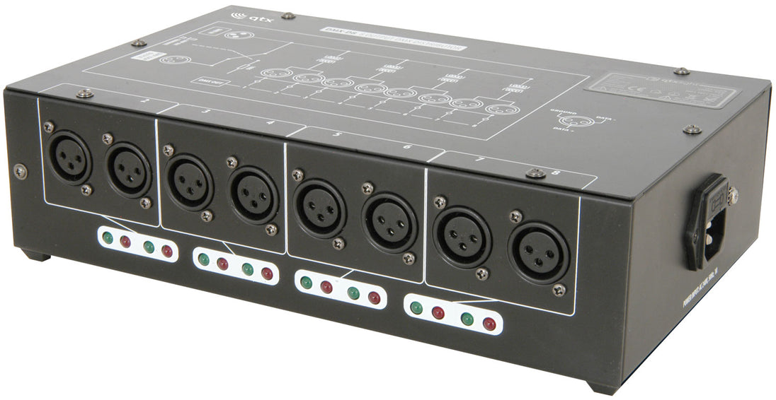 QTX DMX-D8 8 rozdzielacz/wzmacniacz DMX 8 kanałów