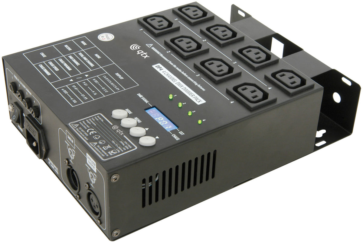 Pakiet ściemniacza DMX 4-kanałowego QTX DP4
