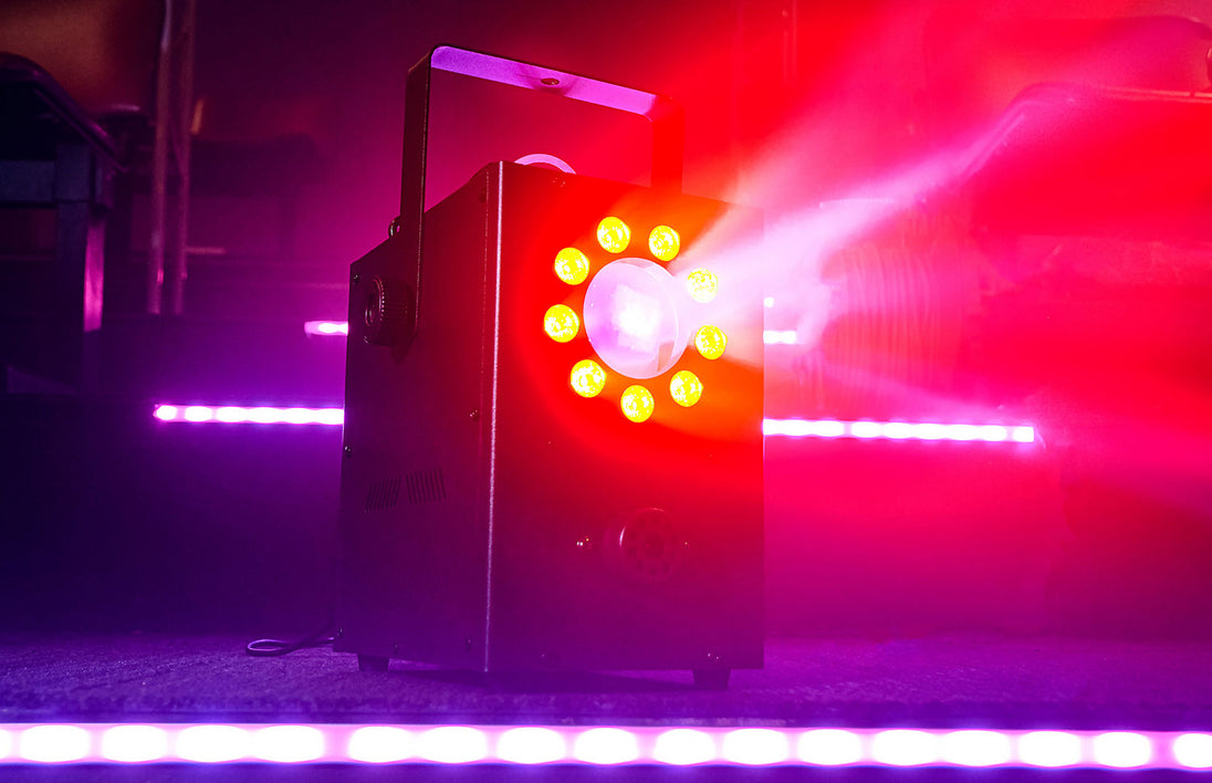 Kompaktowa wytwornica mgły LED QTX z efektem Moonflower RGB 400 W – zdjęcie 16