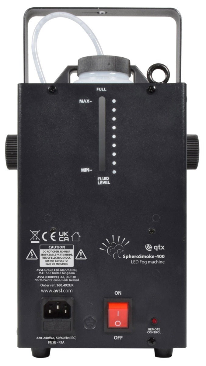 QTX SpheroSmoke: Kompaktowa wytwornica mgły LED o mocy 400 W z efektem Magic Ball RGB – zdjęcie 4