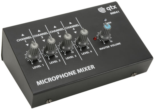 Qtx MM41 4-kanałowy mini mikser mikrofonowy