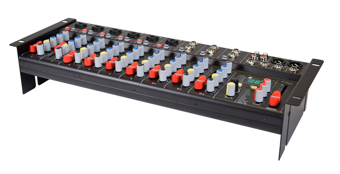 Mikser Citronic CSR-63 do montażu w szafie rack, 9 kanałów DSP+BT, 6 mono + 3 stereo – zdjęcie 4