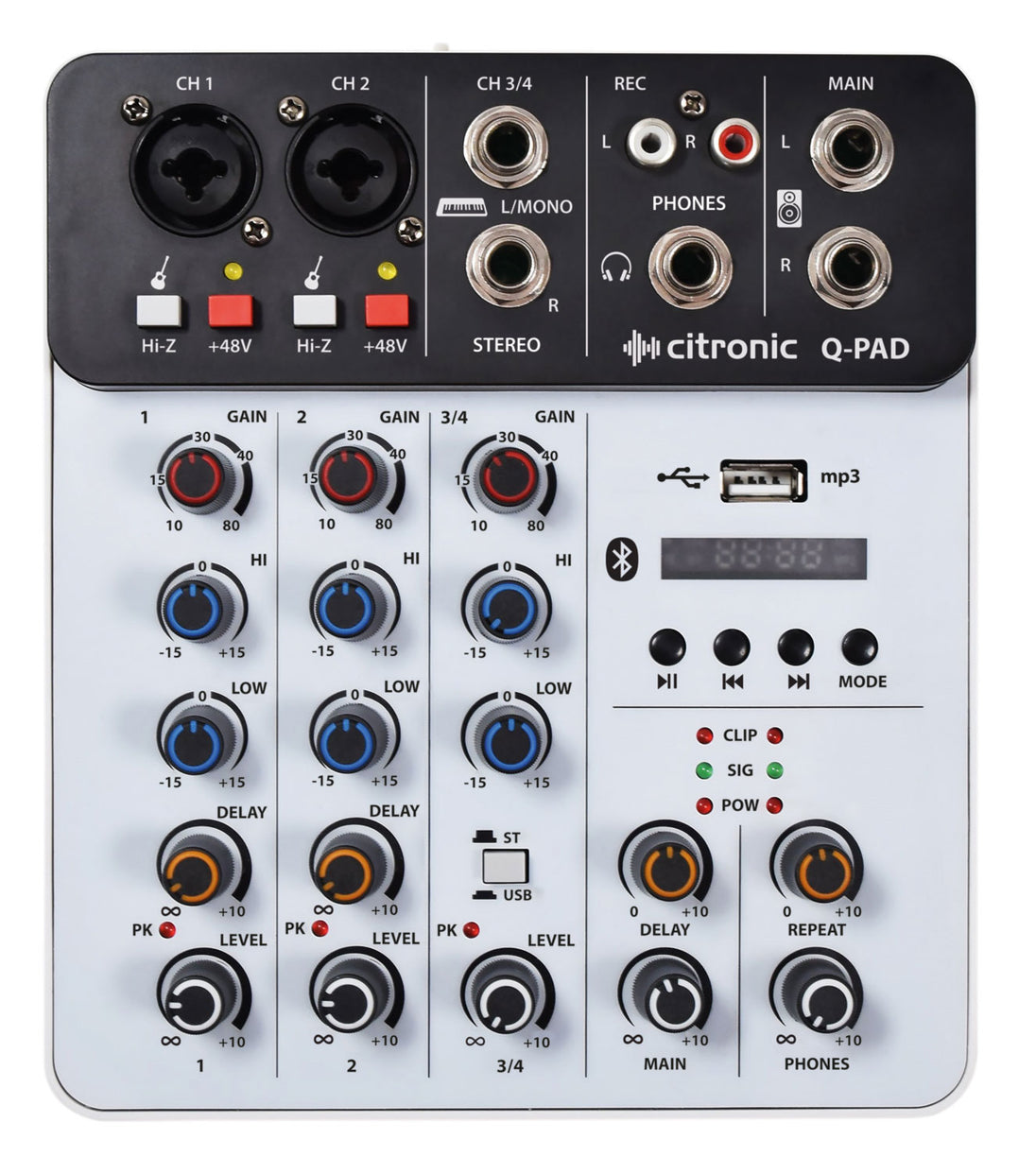 Citronic Q-PAD Mini mikser z interfejsem USB/BT i audio