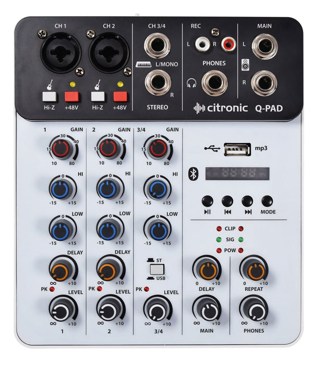 Citronic Q-PAD Mini mikser z interfejsem USB/BT i audio