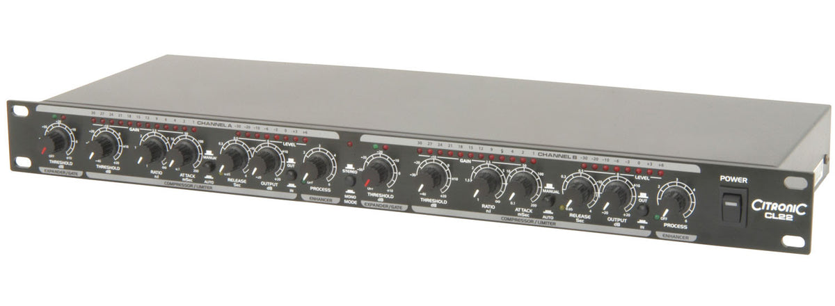 Citronic CL 22 19" Kompresor stereo, limiter, bramka