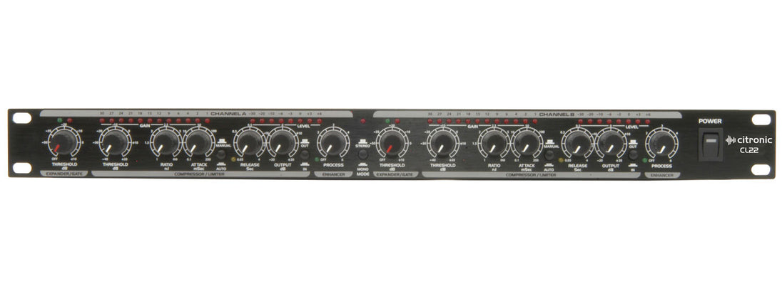 Citronic CL 22 19" Kompresor stereo, limiter, bramka – zdjęcie 2
