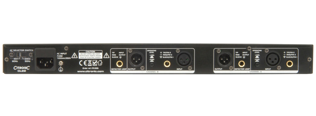 Citronic CL 22 19" Kompresor stereo, limiter, bramka – zdjęcie 3
