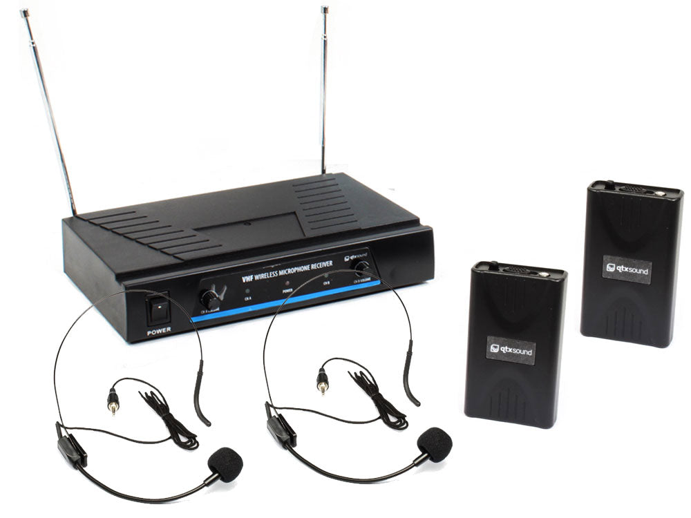Bezprzewodowy zestaw słuchawkowy z mikrofonem Qtx Sound VN2 VHF 174,1 + 175,0 MHz