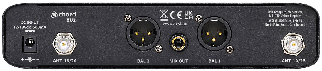 System mikrofonowy Chord XU2-B z 2 mikrofonami typu bodypack i opaską na szyję – mikrofony krawatowe – zdjęcie 2