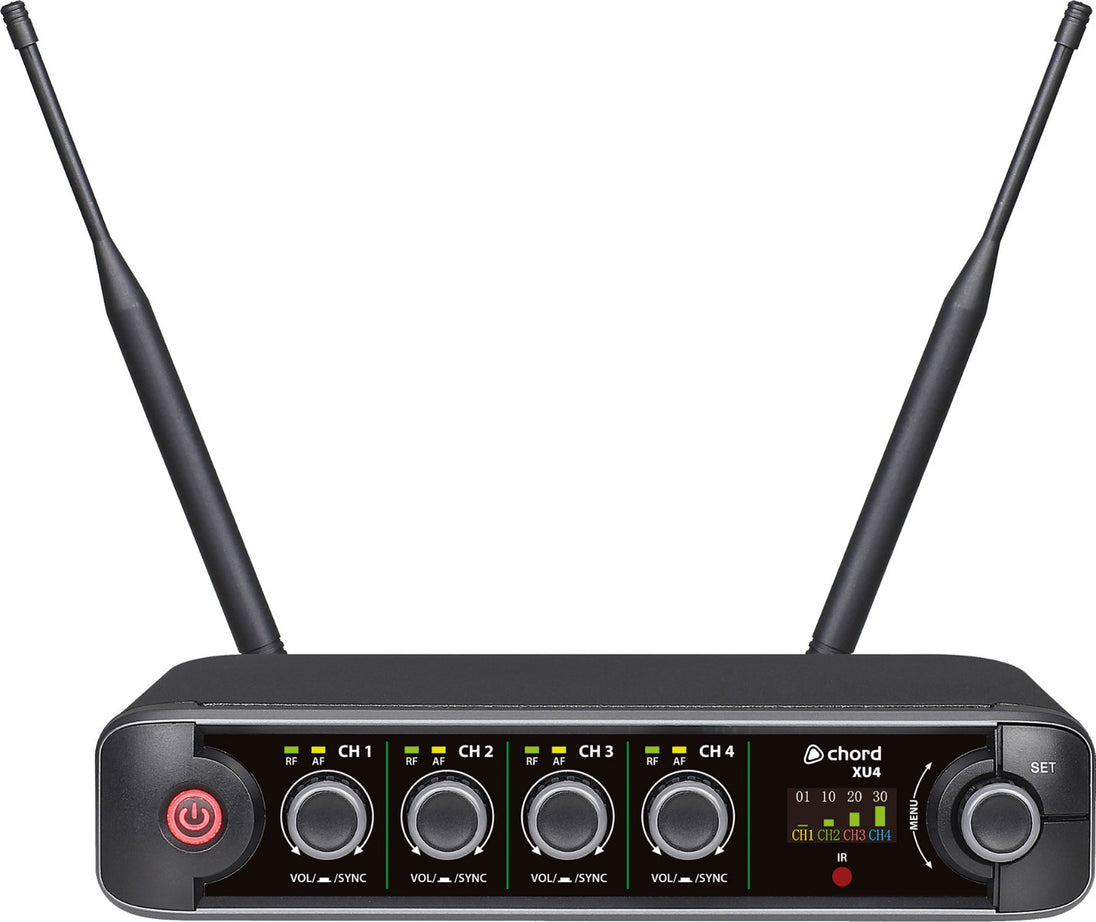System mikrofonowy Chord XU4-H z 4 bezprzewodowymi mikrofonami ręcznymi – zdjęcie 4