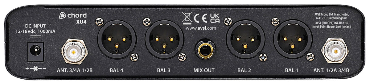 System mikrofonowy Chord XU4-H z 4 bezprzewodowymi mikrofonami ręcznymi – zdjęcie 3