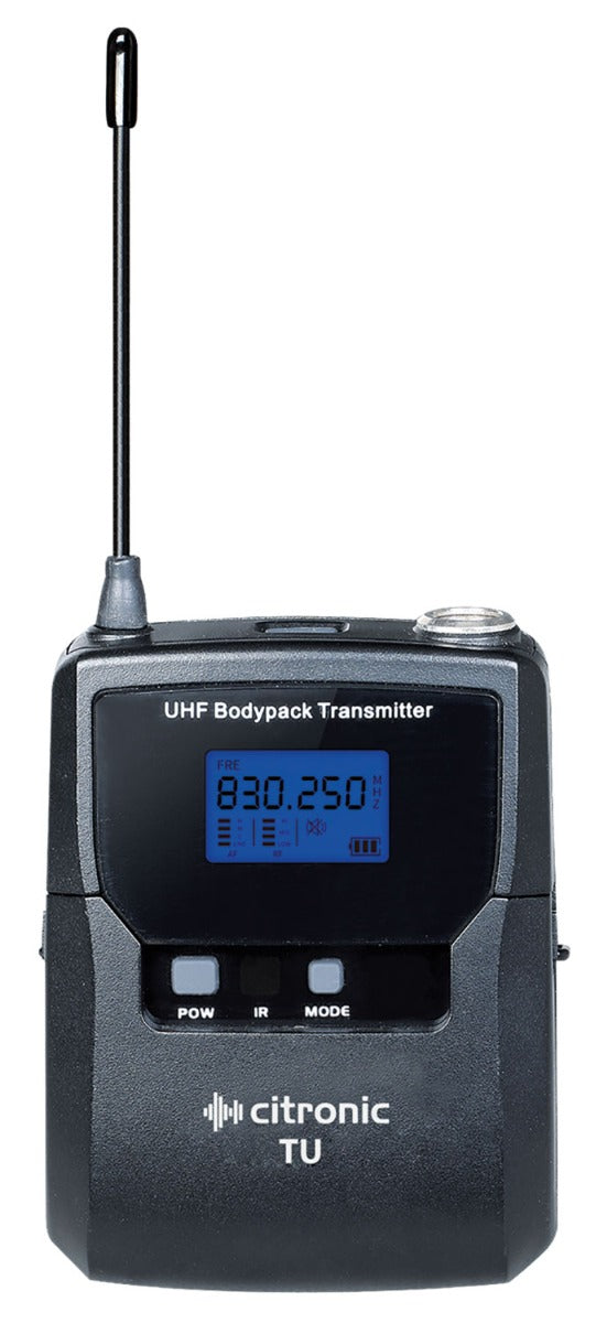 Citronic TU1-N bezprzewodowy system UHF z możliwością strojenia, 1 mikrofon nagłowny – zdjęcie 3
