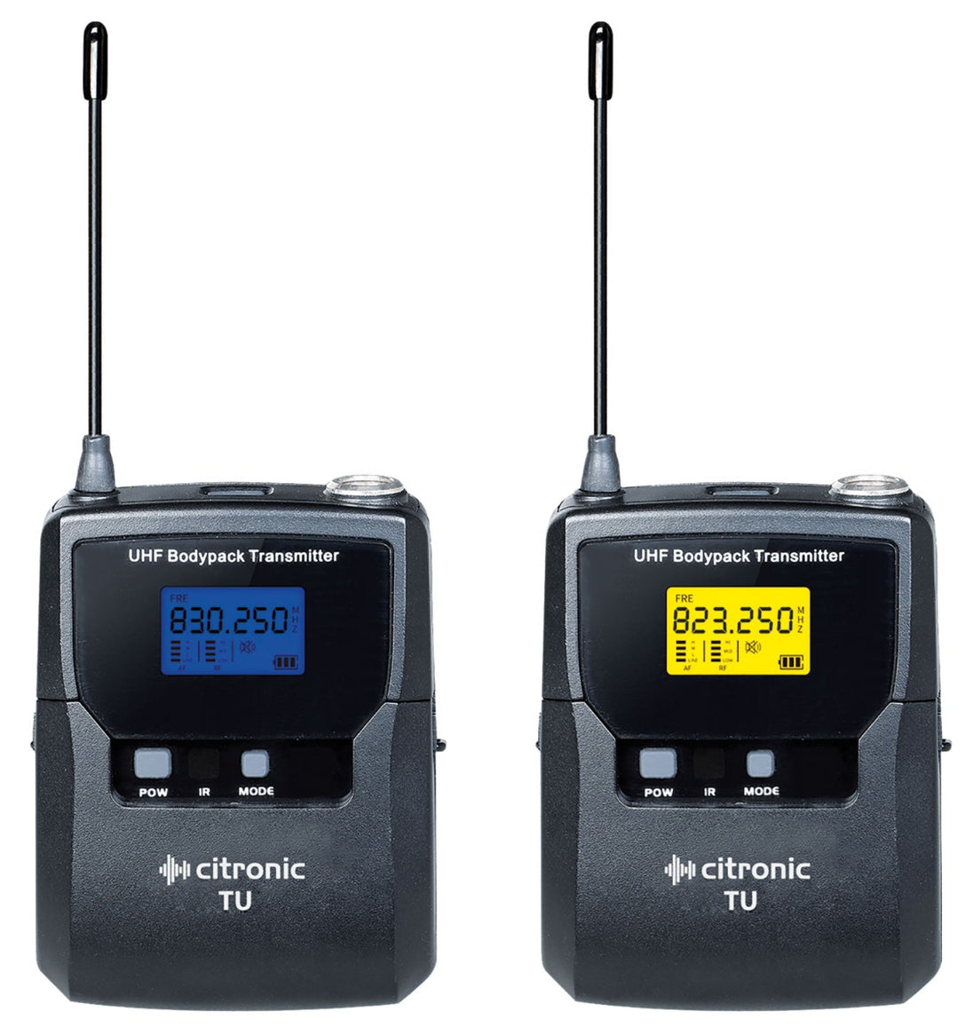 Citronic TU2-N, bezprzewodowy system UHF z możliwością strojenia, 2 mikrofony nagłowne – zdjęcie 4