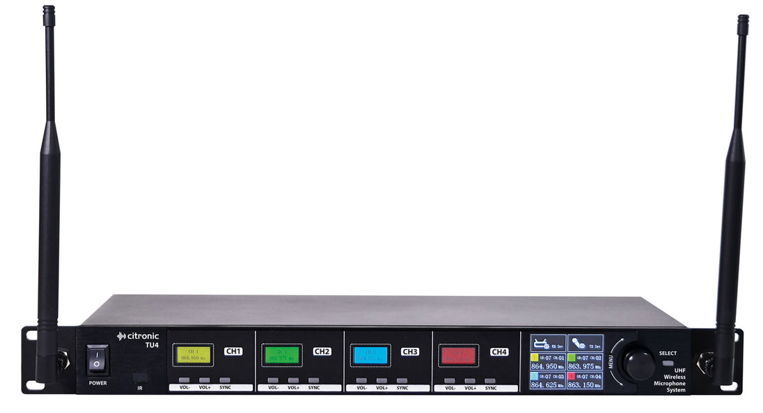 TU4 Quad PLL bezprzewodowy system mikrofonowy UHF z możliwością strojenia