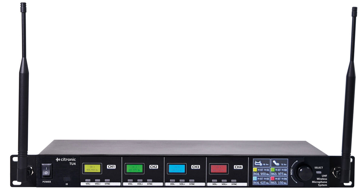 TU4 Quad PLL bezprzewodowy system mikrofonowy UHF z możliwością strojenia