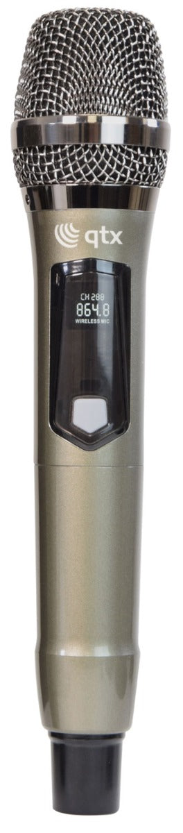 Zestaw mikrofonu bezprzewodowego QTX J-Mic UHF z 2 nadajnikami ręcznymi i pojedynczym odbiornikiem wtykowym – zdjęcie 3