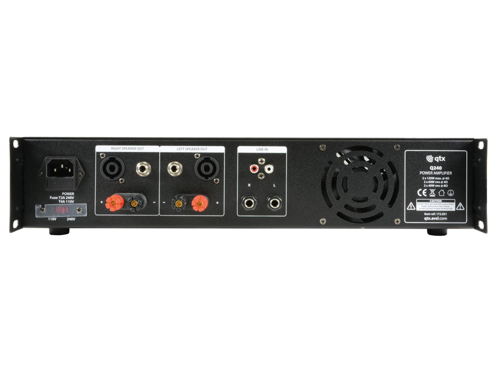 Wzmacniacz PA stereo Qtx Sound Q480 MOSFET 2x 240W – zdjęcie 3