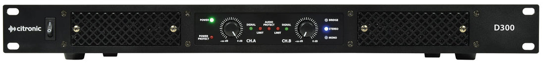 Wzmacniacz klasy D Citronic D300 2x150 Wrms – zdjęcie 2