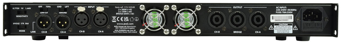 Wzmacniacz klasy D Citronic D300 2x150 Wrms – zdjęcie 3