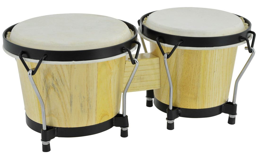 Bongosy Chord BG67-NT w kolorze naturalnym 6,5" + 7,5" z futerałem – zdjęcie 3