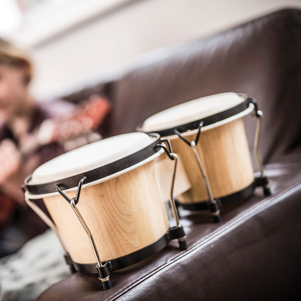 Bongosy Chord BG67-NT w kolorze naturalnym 6,5" + 7,5" z futerałem – zdjęcie 8