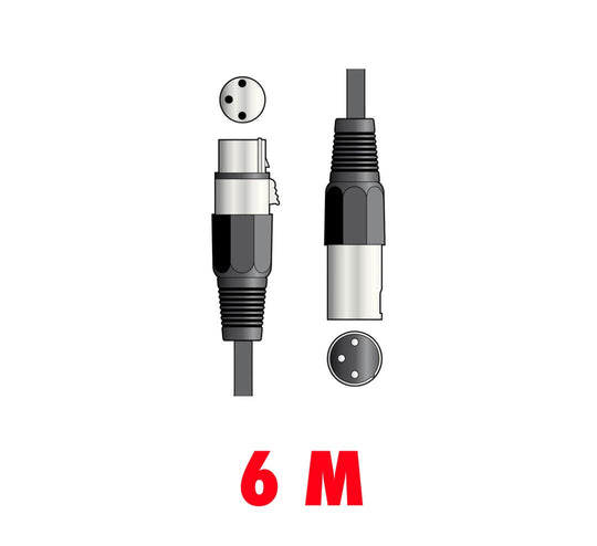 Kabel DMX Qtx do oświetlenia 6,0 metrów
