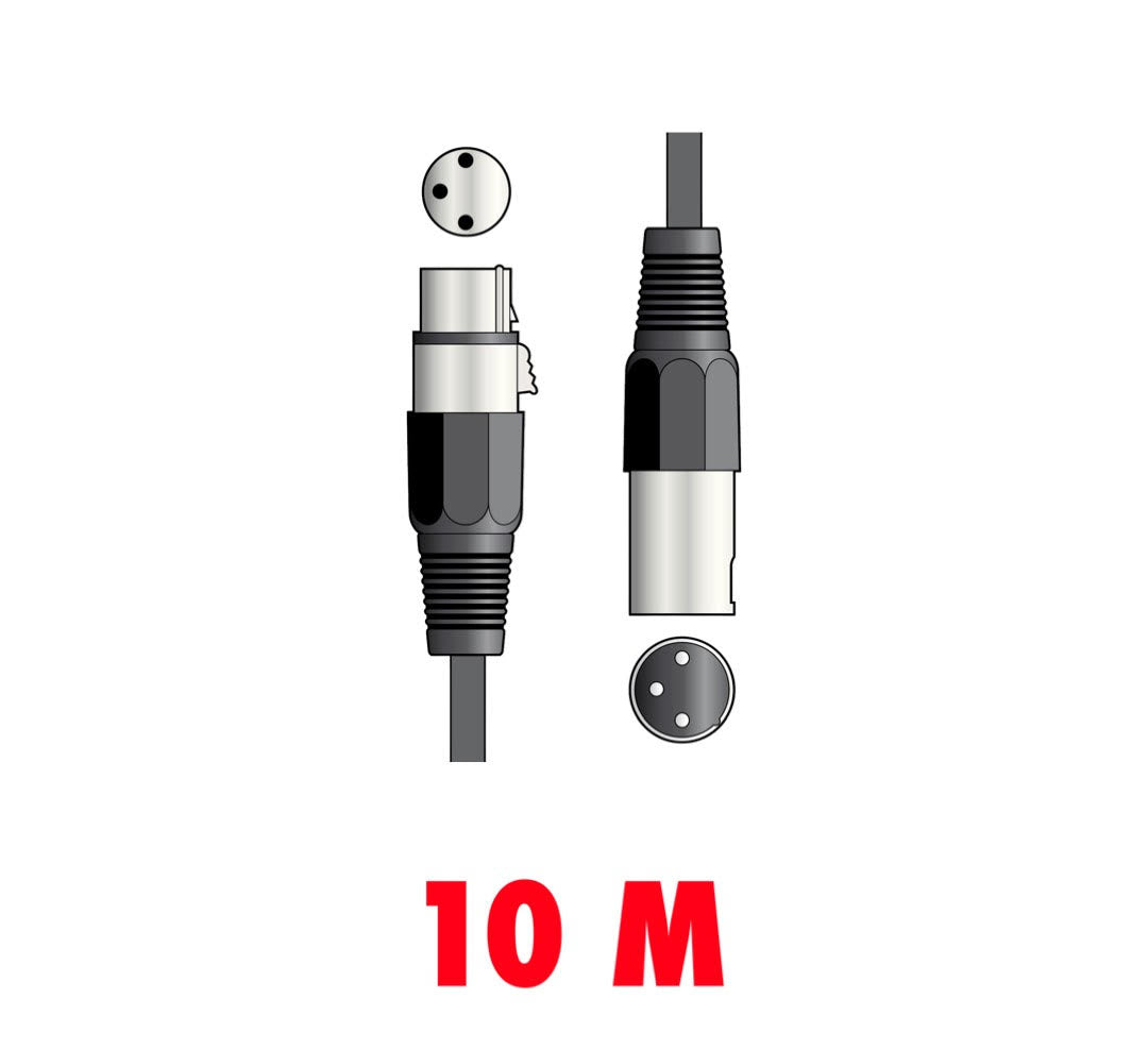 Kabel DMX Qtx do oświetlenia 10,0 metrów