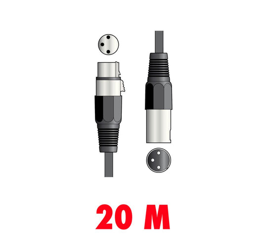 Kabel DMX Qtx do oświetlenia 20,0 metrów