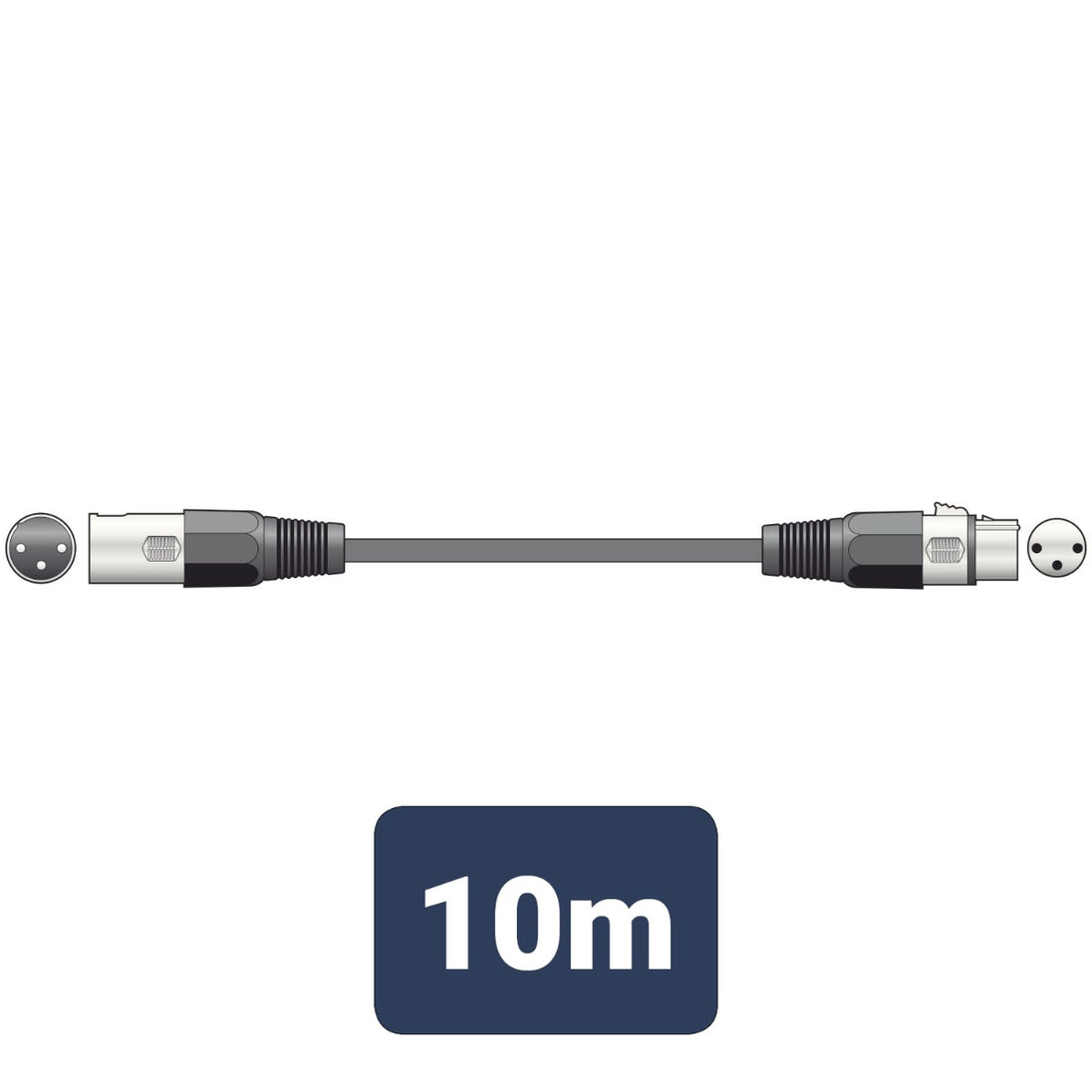 Kabel DMX Qtx do oświetlenia 10,0 metrów – zdjęcie 3