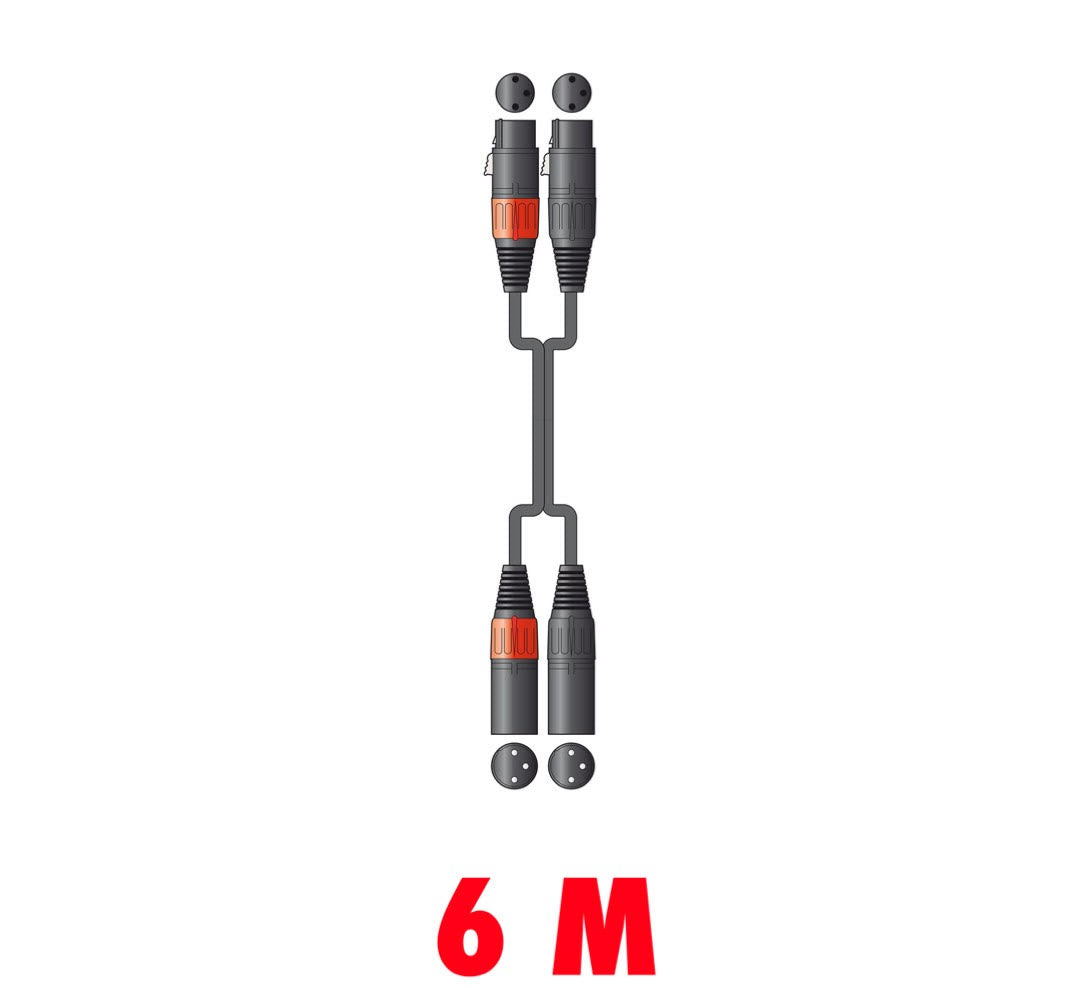 Chord XFXM0600 Professional XLRF - kabel XLRM 6 metrów