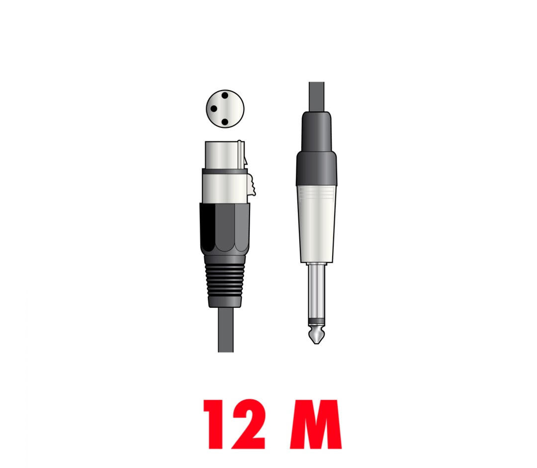 Chord XF01200 Budget XLRF - kabel Jack męski 12m