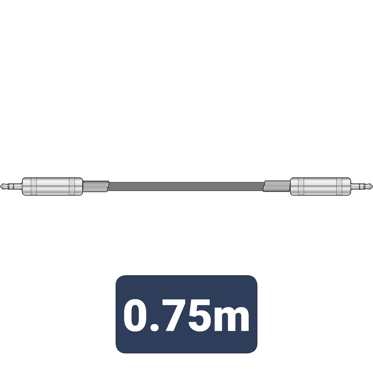 kabel audio jack 3,5 mm - jack 3,5 mm 0,75 m