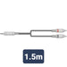 Chord 2R-3.5MM Professional kabel jack 3,5 mm - RCA 1,5 m