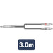 Chord 2R-3.5MM Professional kabel jack 3,5 mm - RCA 3,0 m