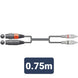 Kabel audio Red Sound XF075 2 x XLR żeński - 2 x RCA 0,75 m
