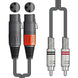 Kabel audio Red Sound XF150 2 x XLR żeński - 2 x RCA 1,5 m – zdjęcie 3