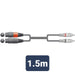 Kabel audio Red Sound XF150 2 x XLR żeński - 2 x RCA 1,5 m