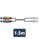 Kabel audio Red Sound XF150 2 x XLR żeński - 2 x RCA 1,5 m