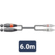 Kabel audio Red Sound XF600 2 x XLR żeński - 2 x RCA 6m