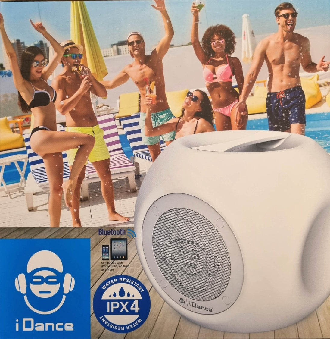 iDance Audio LC100 Led Cube – wodoodporny głośnik Bluetooth z diodą LED – zdjęcie 7