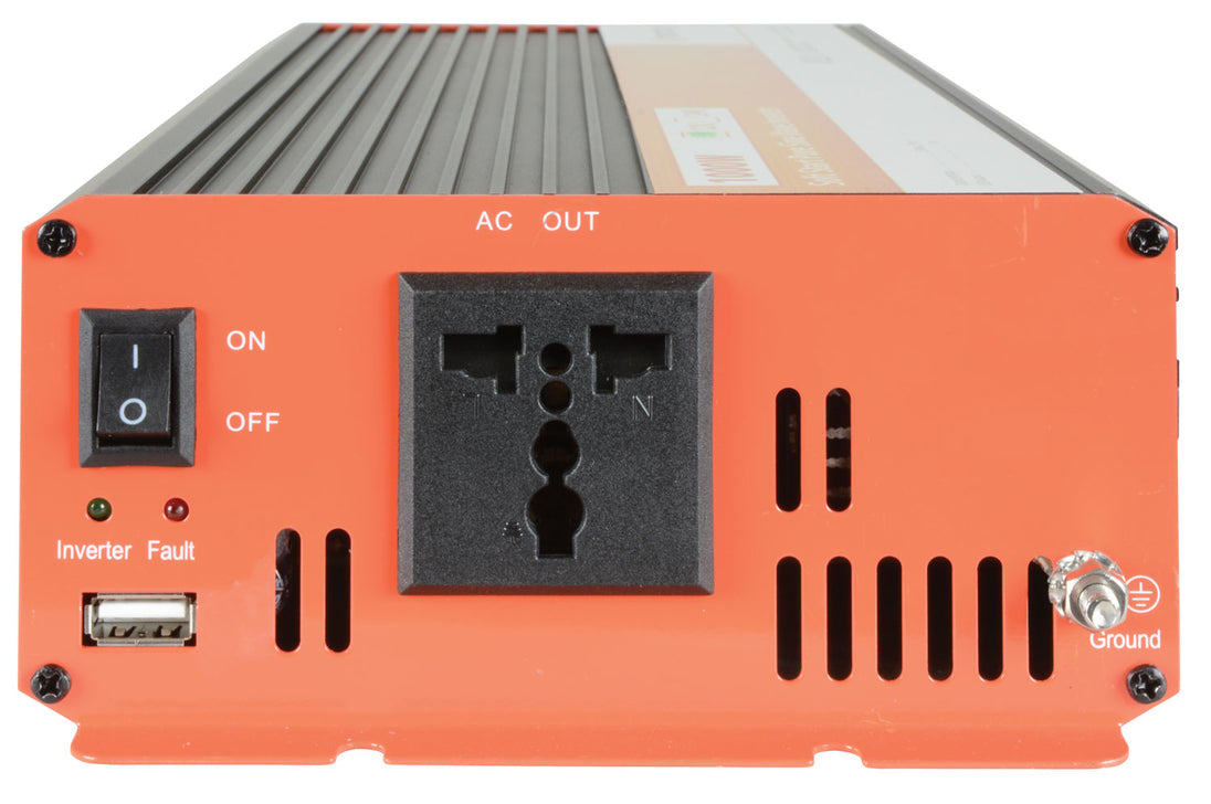 Falownik Mercury IPS1000-12 z łagodnym startem i czystą falą sinusoidalną (wersja brytyjska) 1000 W 12 V DC – zdjęcie 2