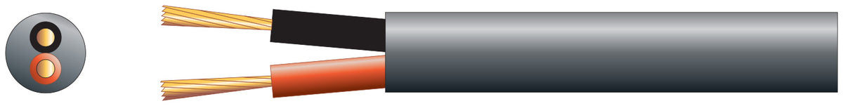 Kabel głośnikowy Mercury Extra Strong 100 V, podwójnie izolowany, czarny, 25 m – zdjęcie 2