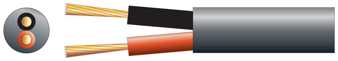 Kabel głośnikowy Mercury Extra Strong 100 V, podwójnie izolowany, czarny, 25 m
