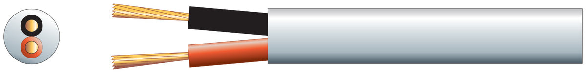 Kabel głośnikowy Mercury Heavy duty 100V 2x 1,15 mm 100 metrów biały – zdjęcie 2