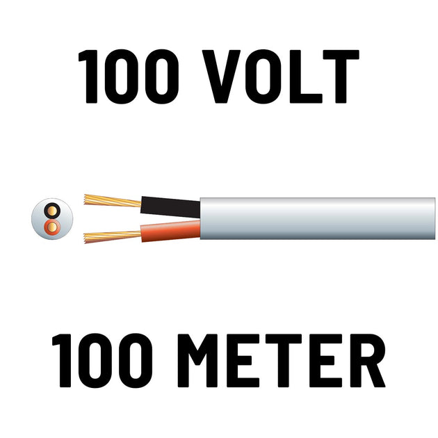 Kabel głośnikowy Mercury Heavy duty 100V 2x 1,15 mm 100 metrów biały